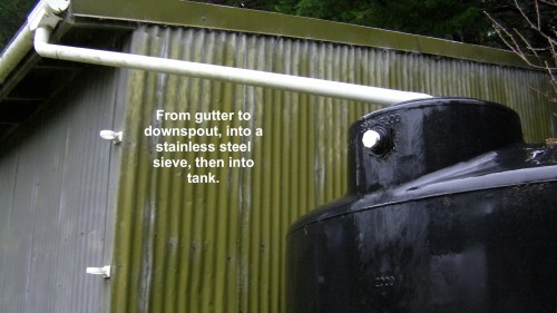 It helped to have the kind of downspout that is circular so I could adjust to any angle.