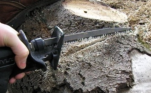 Starting the cut on the observation window