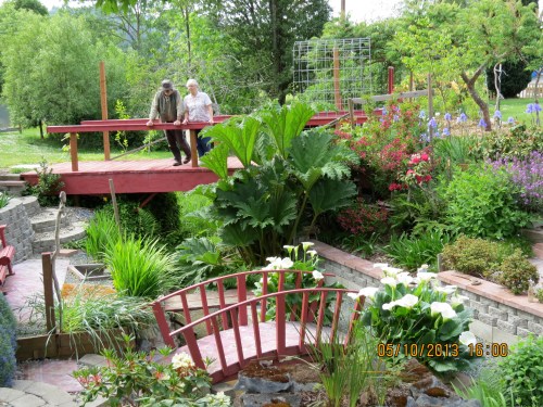 Hal and Patti on bridge, May 10, 2013