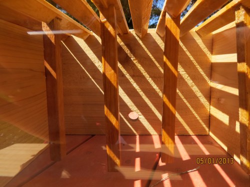 These are how the t-posts will hang down once they are in the hive