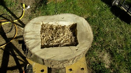 The bonnet fits on this quilt box filled with myrtlewood shavings.