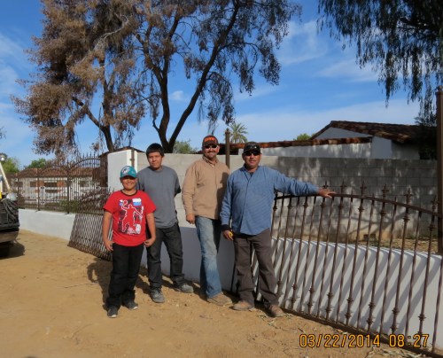 In desperation, I asked these fence workers if they know where I can find some honeybees.