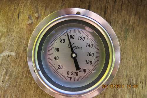 June 10, 2014...This is the first time I've ever seen 94 degrees register on the thermometer.  This is the optimal temperature for brood.  