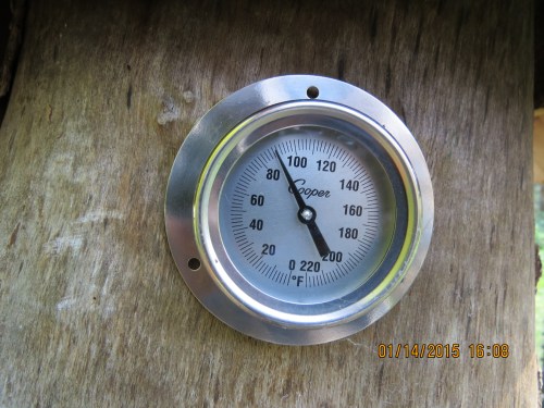 January 14....Temp is back up to 90F