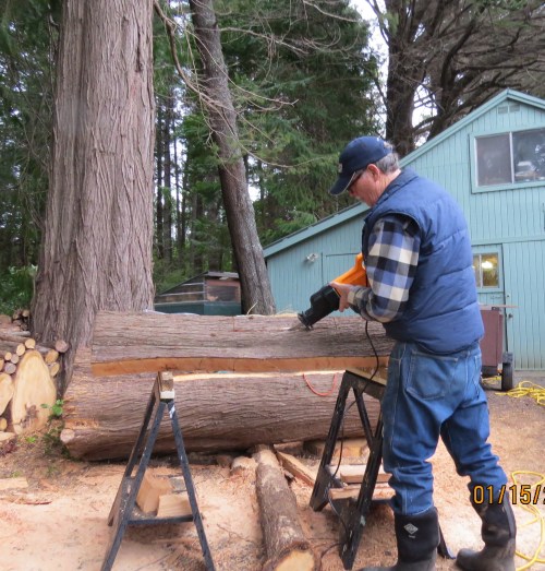 Jan. 15...After changing my mind several times, I finally jelled on where the observation window should go.  This is it!!!