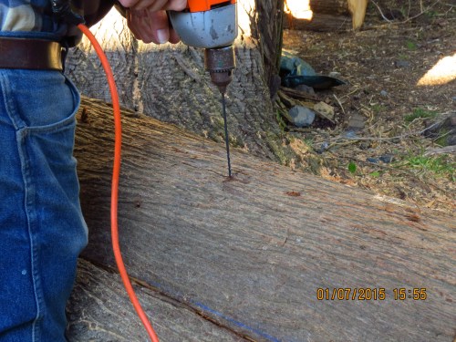 Hal said to drill the corners, then saw up to them.  I'm starting my first corners, but I changed my mind after I saw where they broke through.