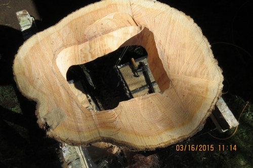 I cleaned up the sides with the "Sa-burr" wheel on the handheld grinder.