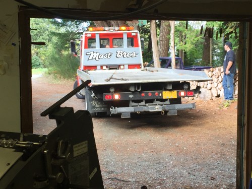 This truck is used to dealing with cars, I hope it can pull something without wheels.