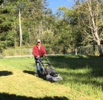 3513 Pat mowing with EGO, 7-4-16 copy